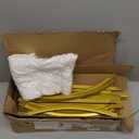 Arch Backdrop Stand Set of 2 With Cover (7.2FT+6FT) Gold Metal Wedding Arch Balloon Stand With Cover for Birthday Party Baby Shower Graduation Ceremony Decoration (White)