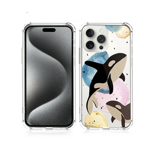 Smoaffly Compatible for iPhone 15 Pro Max Clear Case,Whales Design for Women Girls,Soft TPU Four Corner Reinforced Protective Cover,Bumper Shockproof Full Body Protection for iPhone 15 Plus 6.8"