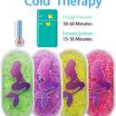 2 x Boo Boo Ice Pack for Kids, Small Ice Pack for Injuries Cold Compress Gel Pack Cold Therapy for Scrape Knee, Bump Head, Hurt Elbow, Hit Thumb (4 Count (Mermaid))