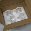 Dicunoy 2 Pack Glass Butter Dishes, Small Round Butter Keeper with Dome Lid and Handle, Clear Butter Serving Container with Cover, Round Crystal Mini Butter Cloche for Candy, Dessert, Parfait, Jam