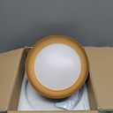 kudos Flush 12-inch LED Light Fixture, Black and Gold Finish, 12W/1200lm for Bedroom, Hallway, 3000K/4000K/6000K Adjustable, KDCL01-BK