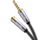 DUKABEL 3.5mm Extension Cord (16 Feet / 5 Meters) TRRS 4-Pole Headphone Extension Male to Female Mic-Supported 3.5mm Audio Extender for Smartphones, TV, Cars, Speaker, Headset, Microphones, PC, etc.