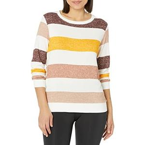 Andrew Marc Women's Hachi L/S Stripe Pullover, Medium
