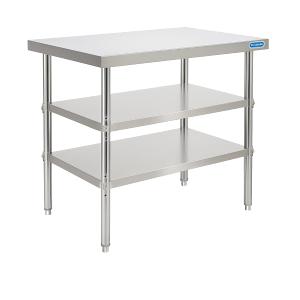 KUARBARR Stainless Steel Table Commercial Stainless Steel Prep Table 18 x 30 Inch, NSF Metal Commercial SS Kitchen Prep Worktable for Restaurant Kitchen Garage Warehouse