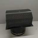 10 Inch Steel Hooded Wall Vent Cover with Screen & Backdraft Damper, Black