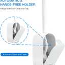 Toilet Bowl Brush and Holder, OSCIOSS Toilet Brush Set with Ergonomic Design, Compact Size, Durable Bristles, RV Toilet Brushes & Holders for Dead Corner Clean, White