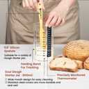 Banneton Bread Proofing Basket Set, Sourdough Starter Kit and Baking Tools - 9 Inch Round & 10 Inch Oval Baskets, 600ml Starter Jar, Bread Lame