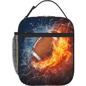 American Football Reusable Lunch Bag, Insulated, Spacious, Stylish, Eco-Friendly, Suitable for 6+ years