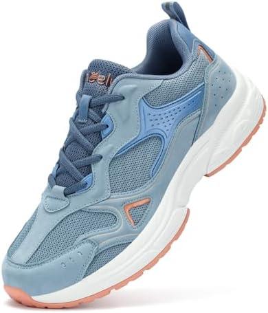 Kricely Walking Shoes for Men Breathable Tennis Shoe Lace Up Trail Running Shoes Lightweight Men's Fashion Sneakers for Athletic Sport Gym Blue Size 13