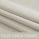 MIULEE Linen Texture 90 Inches Curtains for Bedroom Light Cream 100% Blackout Thermal Insulated Linen Curtains Grommet Room Darkening Drapes for Living Room Nursery 52x90 Inch (2 Panels)