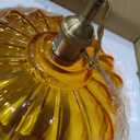 Glass Pendant Light Vintage Light Fixtures, Glass Pendant Lights Kitchen Island, Adjustable Hanging Light for Kitchen Island Dining Room Hallway (Dark Amber)