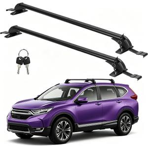 43" Universal Roof Rack Cross Bars, Upgraded Aluminum Lockable Crossbars with Extendable Window Frame Mount, 165lbs Capacity, Fits Bare Roof Cars SUVs Trucks, Dual Security Keys