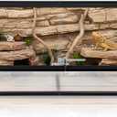 50 Gallon Bearded Dragon Tank, 36"x18"x18" (3x1.5x1.5 ft) Reptile Terrarium, Medium Reptile Enclosure with Aluminum Frame, Mesh Top, Lock Doors
