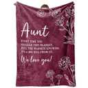GiltGlimmer Aunt Gifts, Aunt Birthday Gifts, Auntie Gift Ideas, Gifts for Aunts from Niece Nephew, to My Aunts Throw Blanket 50" x 60", Burgundy