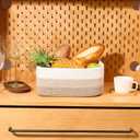 MiniArk Small Storage Baskets for Organizing | Closet Organizer Bins | Shelf Toy Basket | Woven Rope Baskets | Cube Decorative Box | Shallow Basket |11.5x7.5x4.7| 3 Packs Gradient Brown