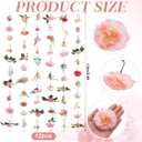 Suncalla 12 Pcs 70.8 ft Flower Garland Hanging Artificial Wildflower Vine Backdrop Decor from Ceiling Floating Silk Fake Floral Garland for Wedding Bridal Shower Garden Arch(Bright,Pink)