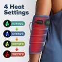 Cordless Elbow Heating Pad for Pain Relief, Arm Massager, Elbow Massager for Tennis Elbow, Arm Heating Pad with Massage, Wearable Elbow Heat Wrap for Elbow Relief, Black
