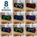 Netzu Loud Alarm Clock for Heavy Sleepers, Plug-in RGB Vibrating Alarm Clocks with Bed Shaker, 5 Dimmers, 2 Alarms and Snooze for Bedrooms Hearing Impaired Deaf Adults (Black)