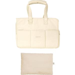Pet Carrier for Small Dogs Cats Rabbits with Pillow, Soft-Sided Collapsible Travel Bag, Extra Comfort for Pets, Large Pockets (Beige, 17" L x 7.5" W x 12" H)