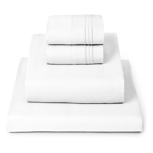 Mellanni King Sheets Set - 4 PC Iconic Collection Bedding - Hotel Luxury, Extra Soft, Cooling Bed Sheets - Wrinkle, Fade, Stain Resistant (King, Whit
