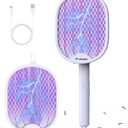 Electric Fly Swatter PALONE 2025 Upgraded, Foldable Electric Bug Zapper Racket, USB Rechargeable Mosquito Swatter, Larger Surface Mosquito Insect Killer, Fly Zapper for Indoor Outdoor 1 Pack
