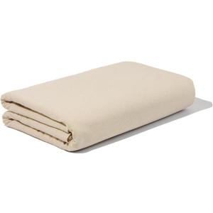 Organic Cotton Muslin Fabric by Yard - 2 Yards, 60" Wide, Unbleached Dress Fabric for Blouses, Liners, Aprons and Bags - Lightweight Cotton Material in Plain Weave (2 Yards) (Natural)