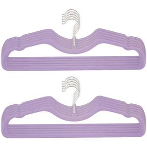 Velvet Hangers 50 Pack, Ultra Slim & Short Neck Hanger, 360 Swivel Hook, Space Saving Durable Non-Slip Felt Hangers,Purple b