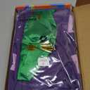 Halloween Costume Women Long Sleeve Adult Purple Dress with Wig Scarf Headband Socks (Small)