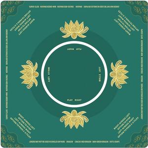 Premium Mahjong Mat with Rules  3.8mm Thickened Noise Reduction Mahjong Mat for Table, 31.5x31.5 Inch NonSlip Table Mat for Poker Card Board & Tile Games, Dominoes, Green