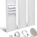 LBG Products Dryer Vent Window Kit with Self-closing Vent Cover with Screen for 4" Diameter Dryer Vent Hose,Adjustable Window Seal Plates Kit for Sliding Windows and Hung Windows,Up to 47 inches