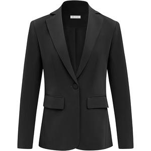 Cicy Bell Womens Casual Blazers Open Front Long Sleeve Work Office Suit Jackets Blazer, Size: 2XL