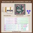 American Mahjong Game Set, Portable Carrying Bag,Acrylic 160 Tiles,Western Mahjong Tiles Set,Complete Ma Jong Set (Amber)