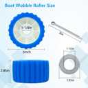 Boat Wobble Roller 5"x3", Boat Trailer Roller Marine Ribbed Wobble Roller Boat Trailer Wobble Roller Assembly with Washers and pins for Boat Yacht Trailer