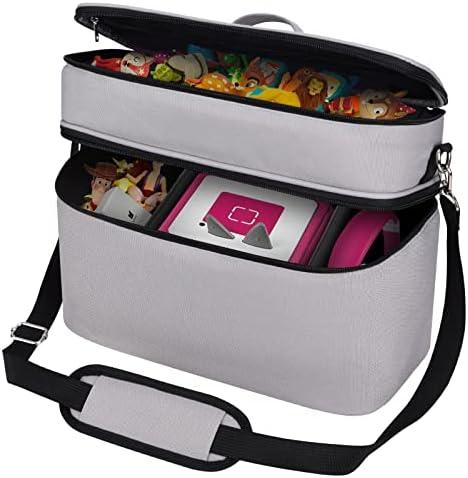 DDgro Storage Case for Storypod, Toniesbox Accessories, Tonie Carrying Bag for Tonie Starter Set, Tony Characters, Audio Player Box, Charger & Headphone, Bag Only (Gray, Large)
