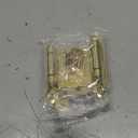 Ravinte 4 Pack (2 Pairs) 1/2" Overlay Cabinet Hinges, Self-Closing Semi-Concealed Face Mount, Satin Brass Decorative Hardware with Door Bumpers for Kitchen & Cupboard Doors, Gold