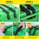 Trash Can Lock for Animals with Reflective Handle, Raccoon Proof Trash Can Lock with Adjustable Dual Paws for Securing Trash Can Lids from Small Animals/Strong Winds and Avoiding Dirty Hands -2pcs