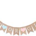 Boy or Girl Burlap Banner - Rustic Gender Reveal Banner, Baby Shower Decorations