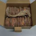 AerWo Natural Wood Slices Christmas Ornaments, 50 Pcs 2.7-3.1 Inches Small Wood Slices with Holes, Round Plain Wooden Circle Ornaments Blanks for DIY Crafts Unfinished Xmas Wooden Ornament