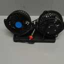 12V Car Fans, 360 Degree Rotatable Car Fan that Blow Cold Air, DC Electric 2 Speed Dual Head Fan, Quiet Strong Dashboard Cooling Air Circulator for Golf RV SUV Vehicles