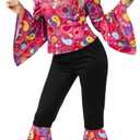 Morph 70s Costumes For Women Hippie Disco Outfit - Retro 60s 70s Style Costume For Parties, Festivals, and Events (Small)