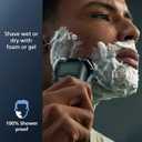 Philips Norelco Shaver 6000, Rechargeable Wet & Dry Shaver with 2-in-1 Click On Beard Styler (5 Length Settings) and Precision Trimmer, S6600/90