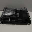 Kitsure Dish Drying Rack for Kitchen Counter, Stainless Steel Sink Organization and Storage Essentials with Cutlery Holder, Home and Appartment Decor, 12.2''W x 15.7''~23''L, Black