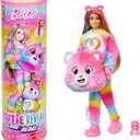 Barbie Cutie Reveal Care Bears Doll & Accessories, Series 2 Togetherness Bear with 10 Surprises Including Color Change & Mini Bear
