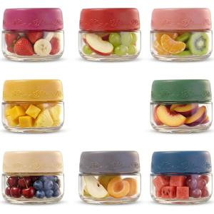 2 OZ Salad Dressing Jar 8 Pack, Airtight Leakproof Bulk Small Glass Sauce Jar with Lids, Reusable for Lunch Box, Bento, Travel & Meal Prep (2 OZ-8Pack)