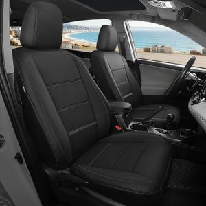 FREESOO Custom Fit Car Seat Covers for Toyota Corolla Hybird LE 2023 2024 2025 2026, Luxury Leather Seat Covers, Waterproof Car Seat Cover Protector Cushions, Black Full Set