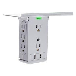 Socket Outlet Shelf Wall Outlet Extender with Shelf Surge Protector Wall Plug