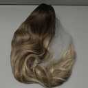 NAYOO Long Blonde Wavy Wig for Women - 26 Inch Middle Part Curly Synthetic Heat Resistant Fiber Wig for Daily Party Use (Ombre Blonde) (26 Inch, Ombre Dirty Blonde)