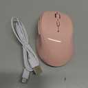 TECKNET Wireless Mouse Rechargeable,Mouse for Laptop Computer,2.4G USB Computer Mice Wireless,6 Button 6400 DPI Ergonomic Silent Mice,Portable Cordless Travel Mice-Wide Compatibility (Pink)