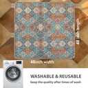 nunubaby Washable Pee Pads for Dogs, Stylish, Non-Slip and Leak-Proof Pee Pads. Reusable Potty Pads for Dogs for Crates and Floors.(Cream/Multi, 48" x48" ) (48x48 Inch (Pack of 2))