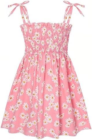 Girls Dresses, Toddler Dress, Little Toddler Girls' Flower Summer Strap Dresses,Backless Cute Floral Sundress for Kids 3-5 Y